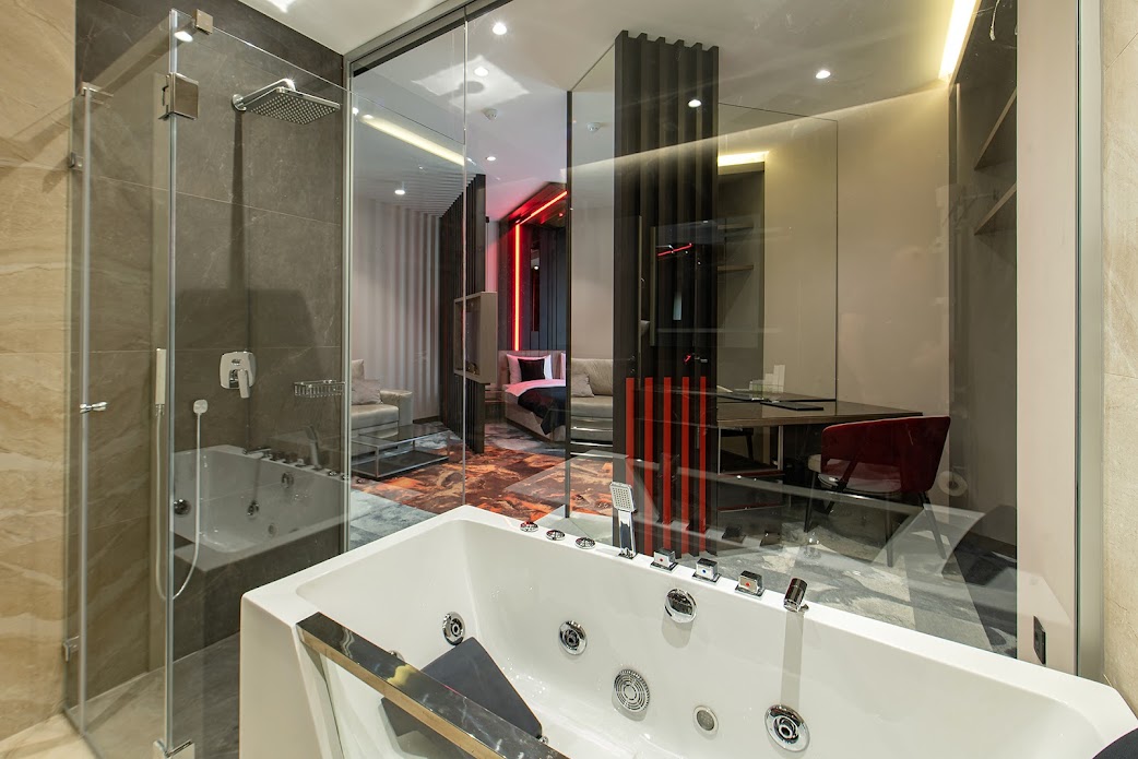 Kupatilo u hotelu Ženeva Lux