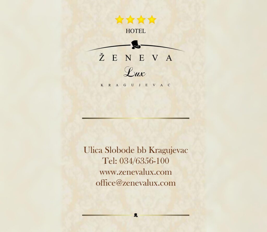 A la carte jelovnik.